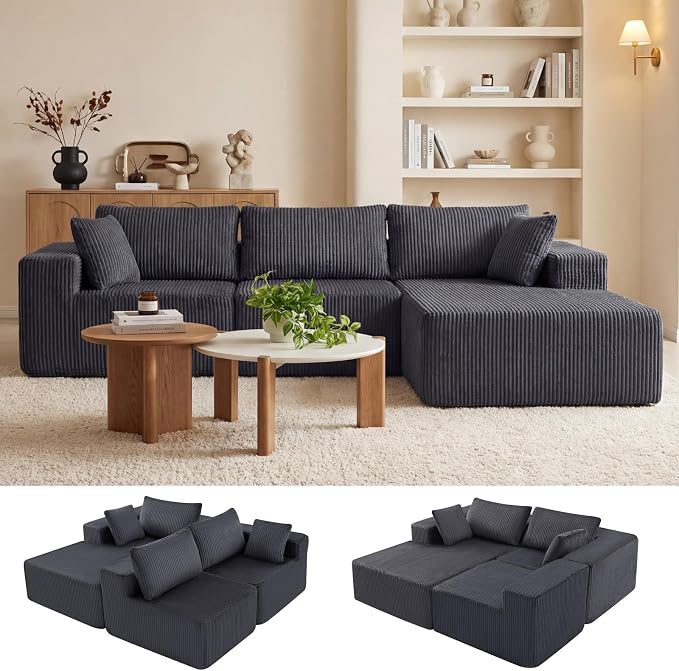 DUMOS 108” Modular Sectional Sofa, Cloud Sectional Couch - Image 6