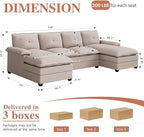 110" U-Shaped Sectional Sofa - Image 2