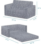 Delta Children - Serta Perfect Sleeper Kids 2-Seater Sofa, Convertible 2-in-1 - Image 3