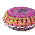 Mandala Floor Pillow Cover Meditation Cushion Seating Throw Hippie Round by EyesofIndia