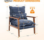 VINGLI Mid-Century Modern Cloud Accent Armchair - Image 2