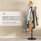 Muwuele Solid Wood Cactus Coat Rack, Freestanding Coat Rack - Image 5