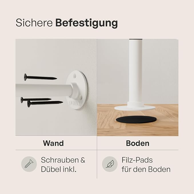 pamo Industrial Pipe Clothing Rack White Metal - Image 5