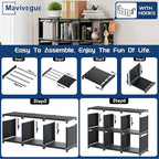 Mavivegue Book Shelf, 9 Cube Storage Organizer, DIY Bookcase, Metal Cube - Image 8