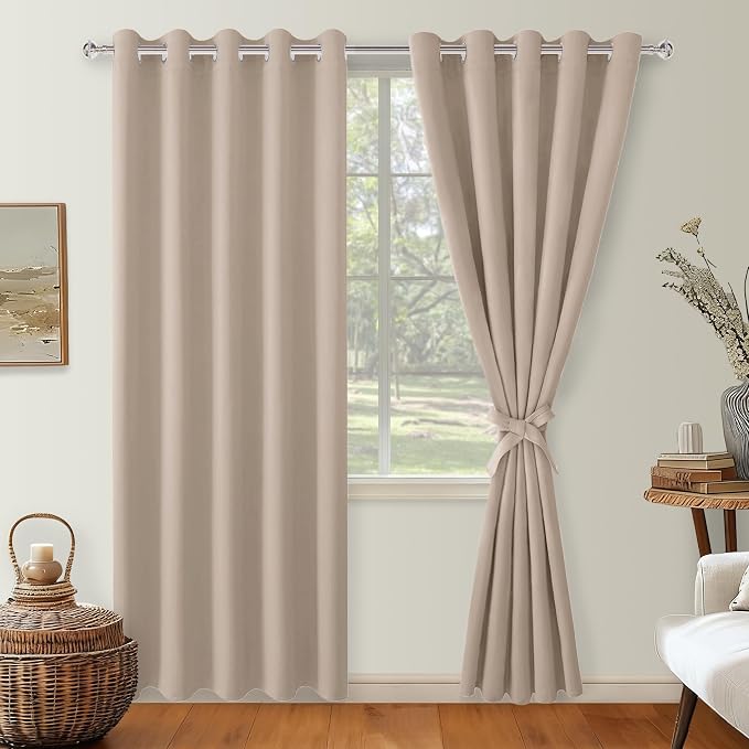 Blackout Curtains for Bedroom, 60 x 84 Inches Long, 2 Panels | Thermal - Image 8