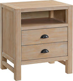Arden Rustic Wood Nightstand - Image 10