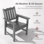 Stoog Outdoor Chairs Set of 2, All-Weather HIPS Patio Dining Chairs - Image 5