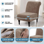 H.VERSAILTEX Armless Accent Chair Covers Thick Velvet Armless Chair Slipcovers - Image 6