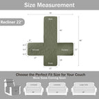 Green Quilted Recliner Covers, Water-Repellent Recliner Slipcovers, Recliner - Image 6