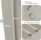 MIULEE Blackout Curtains for Bedroom 2 Panels 40 x 84 Inch Long Natural | - Image 4