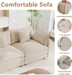 mikibama Modular Sectional Sofa, 111.5 Inch L Shaped Couch Set - Image 3