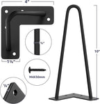 SMARTSTANDARD 10 Inch Heavy Duty Hairpin Furniture Legs, Metal Home DIY Projects - Image 2