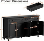 Scurrty Sideboard Buffet Cabinet, Vintage Coffee Bar Cabinets - Image 2