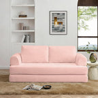 HANXIN 80 Inch Convertible Sleeper Sofa Bed, High Back Plush Corduroy Folding - Image 6