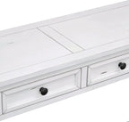 LKTART White Console Table, Solid Wood Sofa Table - Image 9