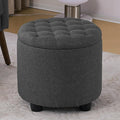 Furniliving 19 Inch Storage Round Ottoman, Footstools by FurnilivingFurnitureforHome