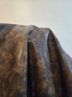 Brown Vintage Distressed Soft Faux Leather Fabric PU Peta Approved Vegan - Image 8