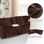 Arfntevss Sectional Recliner Couch Covers Velvet Washable Corner Sectional Sofa - Image 6