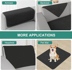 Foxdecor Couch Arm Covers Sofa Arm Cover, Arm Chair Covers Set of 2, Non-Slip - Image 5