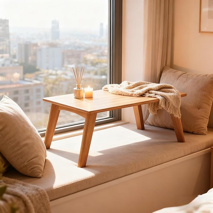 JIKUGO Bamboo Folding Coffee Table, No Assembly Required, Japanese Floor Table - Image 6