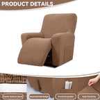 Cupuamon Recliner Chair Covers, Lazy Boy Recliner Covers Stretch Reclining - Image 4