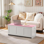HOOBRO Storage Bench, 39.3" Retro Wooden Storage Chest, Wooden Storage Trunk - Image 4