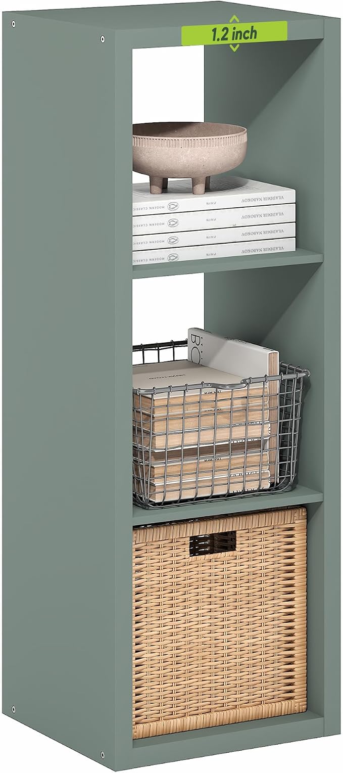 Furinno Cubicle Book Shelf, 3-Cube Bookshelf, Extra Thick Frame Horizontally & by Furinno-FitsYourSpaceFitsYourBudget