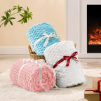BEDELITE White Throw Blanket for Couch, Soft Cozy Gifts for Women, 50 * 60 | 3D - Image 5