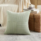 Fancy Homi 2 Packs Sage Green Samll Decorative Throw Pillow Covers 12x12 Inch - Image 2