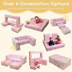 Cvortll Modular Kids and Toddler Play Couch, Convertible Folding Sofa, 3-in-1 - Image 6