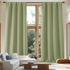 Simplebrand Ava Sage Green Extra Long 10ft Room Daekening Curtains by Simplebrand