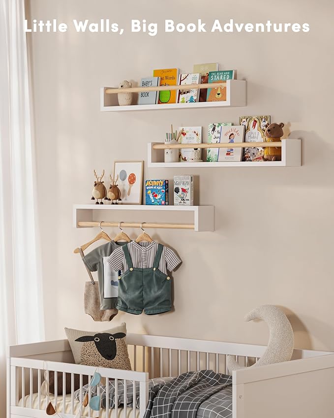 G&W Gruwald Nursery Book Shelves, Wall Bookshelf, Book Shelf - Image 5