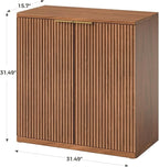 Evermagin 63" Walnut Buffet Cabinet - Image 2