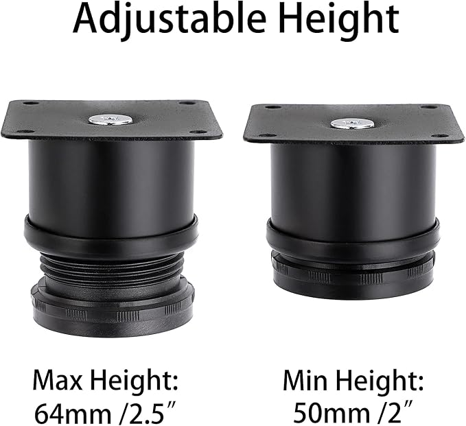 OwnMy 4PCS 2 Inch Stainless Steel Furniture Legs Feets Metal Cabinet Desk Legs - Image 4