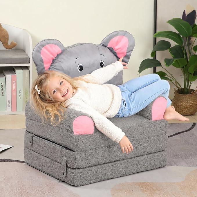 MOMCAYWEX Kids Sofa, Sherpa Couch - Image 8