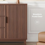 47.2" W Storage Cabinet with 3 Drawers, Fluted Buffet Cabinet with Storage - Image 3