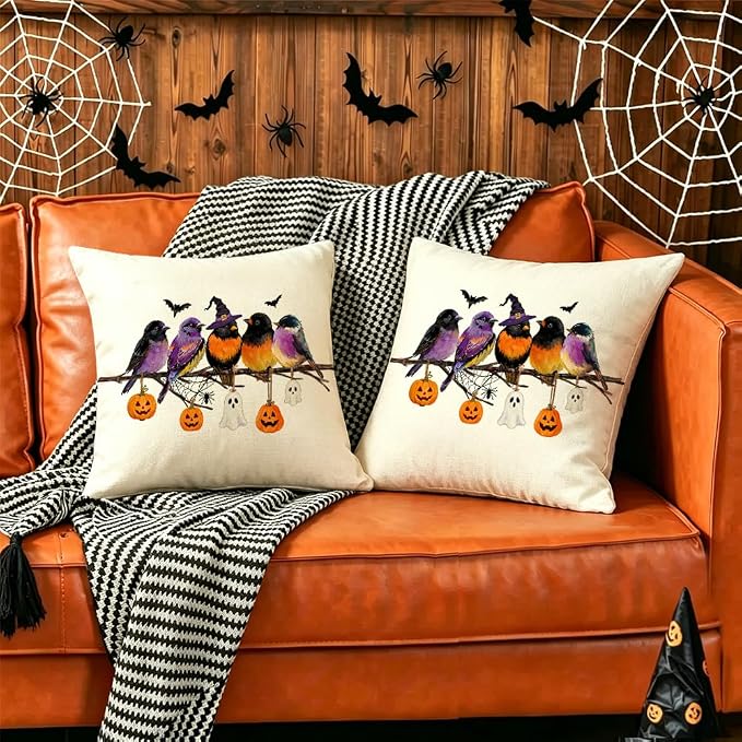 RABUSOFA Halloween Pillow Covers 18x18 Inch Halloween Decorations - Image 4
