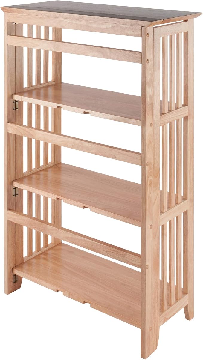 Winsome Mission Beech Wood 4-Tier Shelf - Image 12