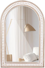 36x24 Inch Boho Beaded Arched Wall Mirror by DecointoWallDecor