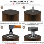 1/4" Thread Leveling Feet, Adjustable Furniture Feet Threaded Screw in - Image 5