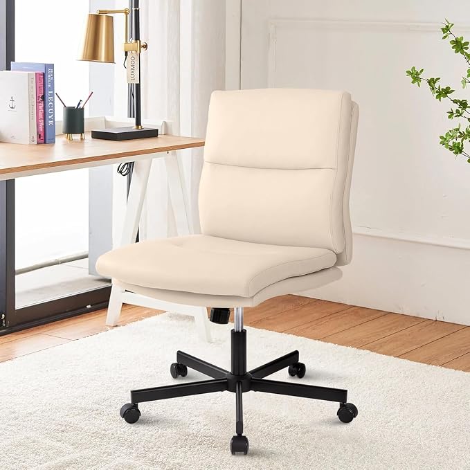LUCKWIND Armless Office Desk Chair by LUCKWIND