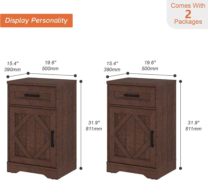 WAMPAT 32" H End Table Set of 2 - Image 2