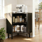 Lxsxlome Fluted Corner Cabinet, Small Corner Floor Cabinet - Image 6