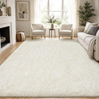 PLHXFR 8x10 Area Rugs Living Room: Fluffy Bedroom Rug Shag Carpet White | by PLHXFRSoftAreaRugs