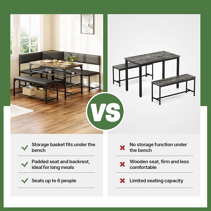 Concho Kitchen Breakfast Nook Table Set - Image 8