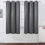 Grey Blackout Curtains 42 x 63 Inch Length/Set of 2 Curtain Panels/Thermal by Lemomo