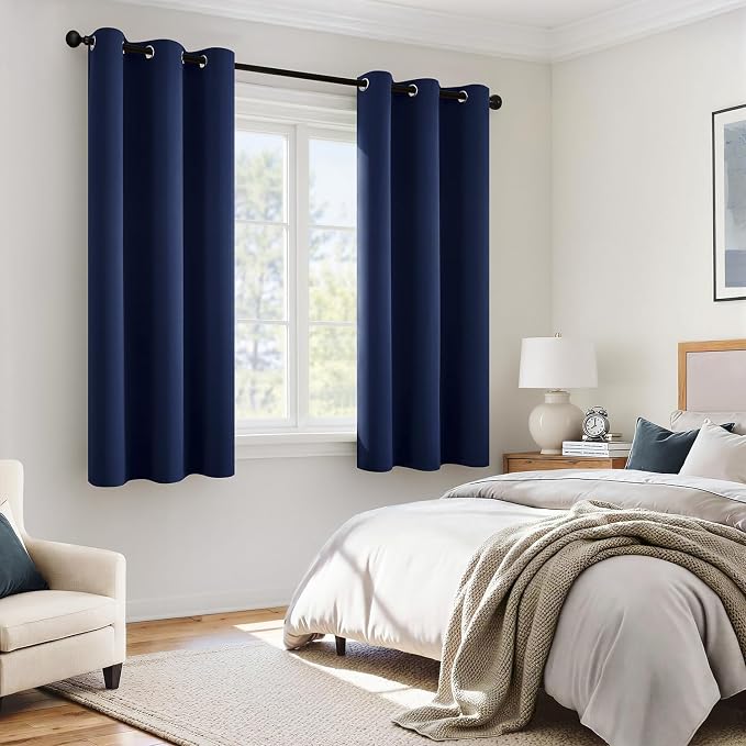 MIULEE Navy Blue 100% Blackout Curtains - Image 6