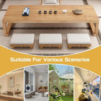 Japanese Style Vintage Rectangular Tea Table Low Floor Table - Image 6