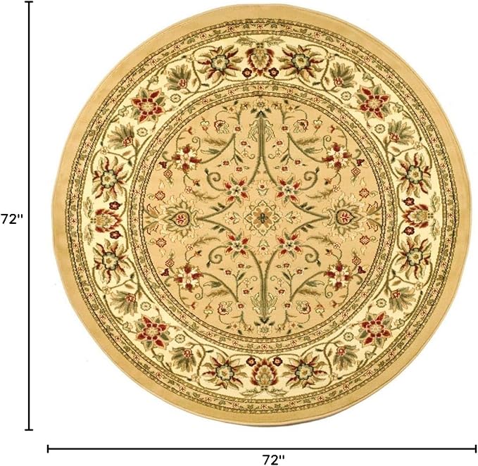 SAFAVIEH Lyndhurst Collection 6' Round Beige/Ivory LNH212D Traditional Oriental - Image 2