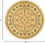 SAFAVIEH Lyndhurst Collection 6' Round Beige/Ivory LNH212D Traditional Oriental - Image 2